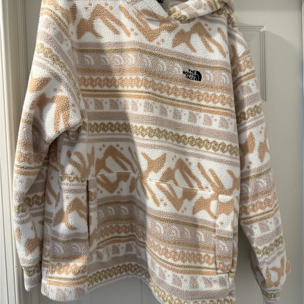 The North Face Men's Sweater - Cream and Tan Pattern